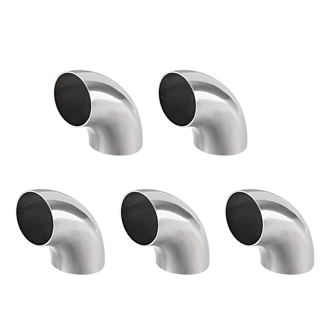 Stainless Steel 304 Pipe Fitting Long Radius 90 Degree Elbow Butt-Weld 1-1/2-inch OD 1mm Thick Pipe Size 5pcs
