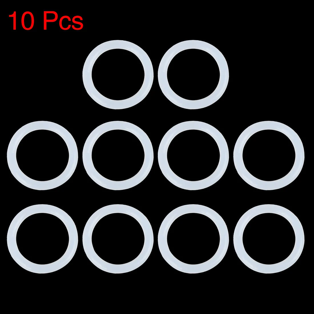 Silicone O-Rings, 30mm OD 23mm ID 3.5mm Width VMQ Seal Gasket for Compressor Valves Pipe Repair, White, Pack of 10