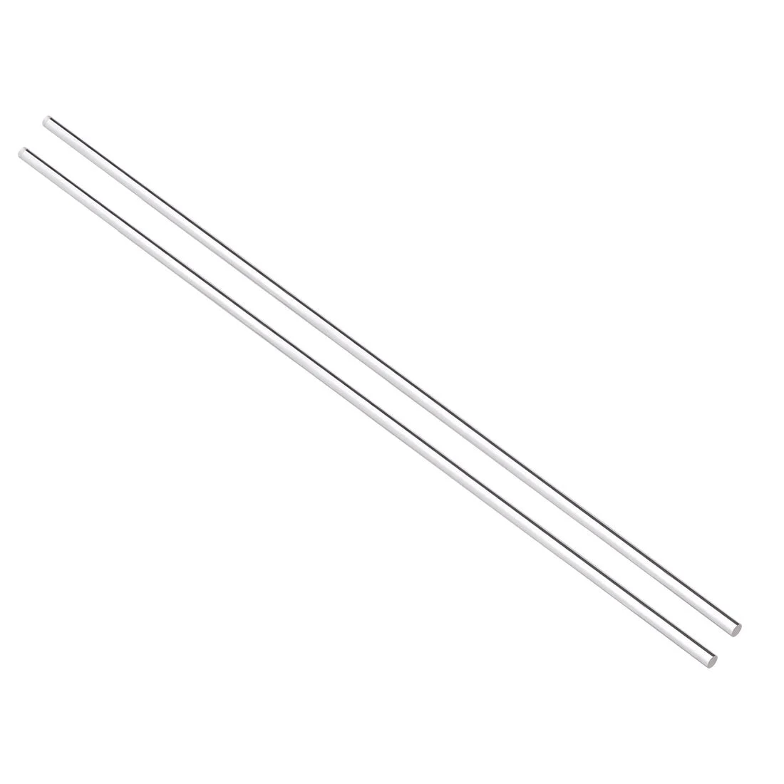 4mmx250mm Round Shape Solid Acrylic Rod PMMA Extruded Bar Clear 2Pcs