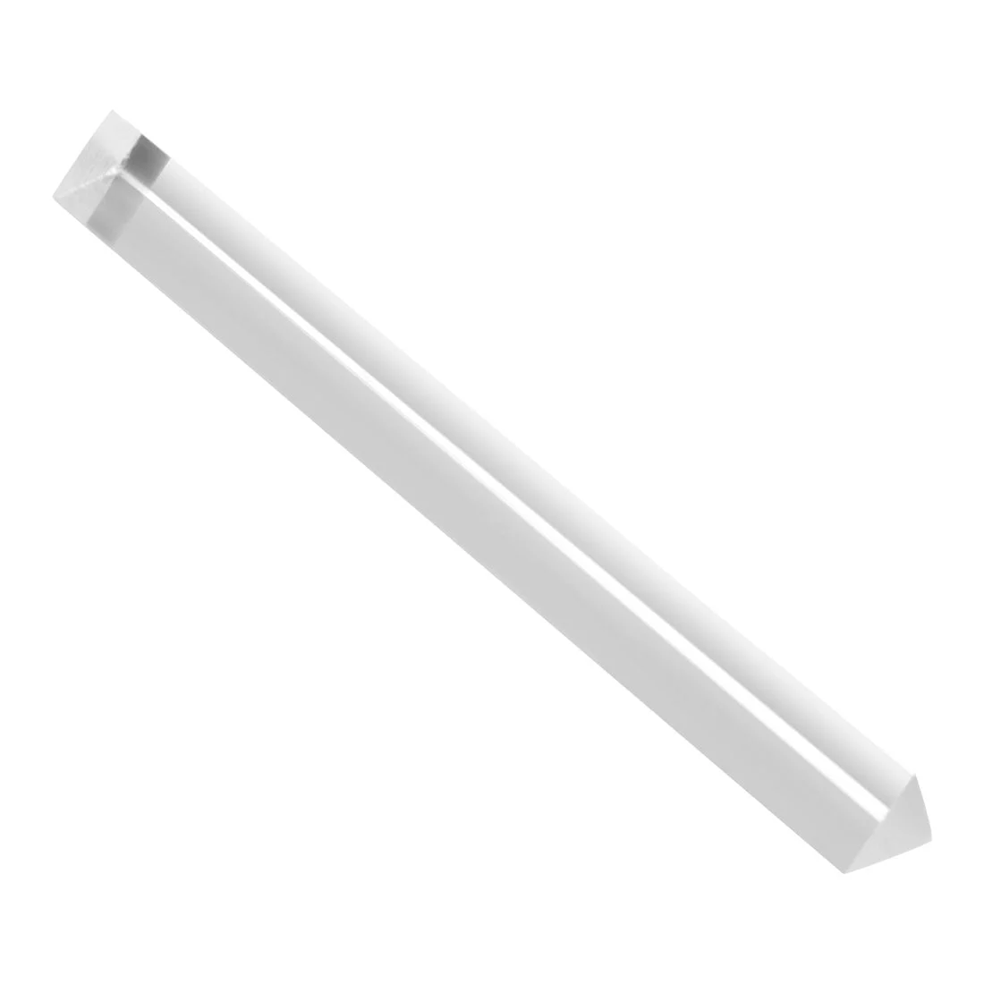Clear Solid Acrylic Triangle Rod PMMA Extruded Bar 25mmx250mm