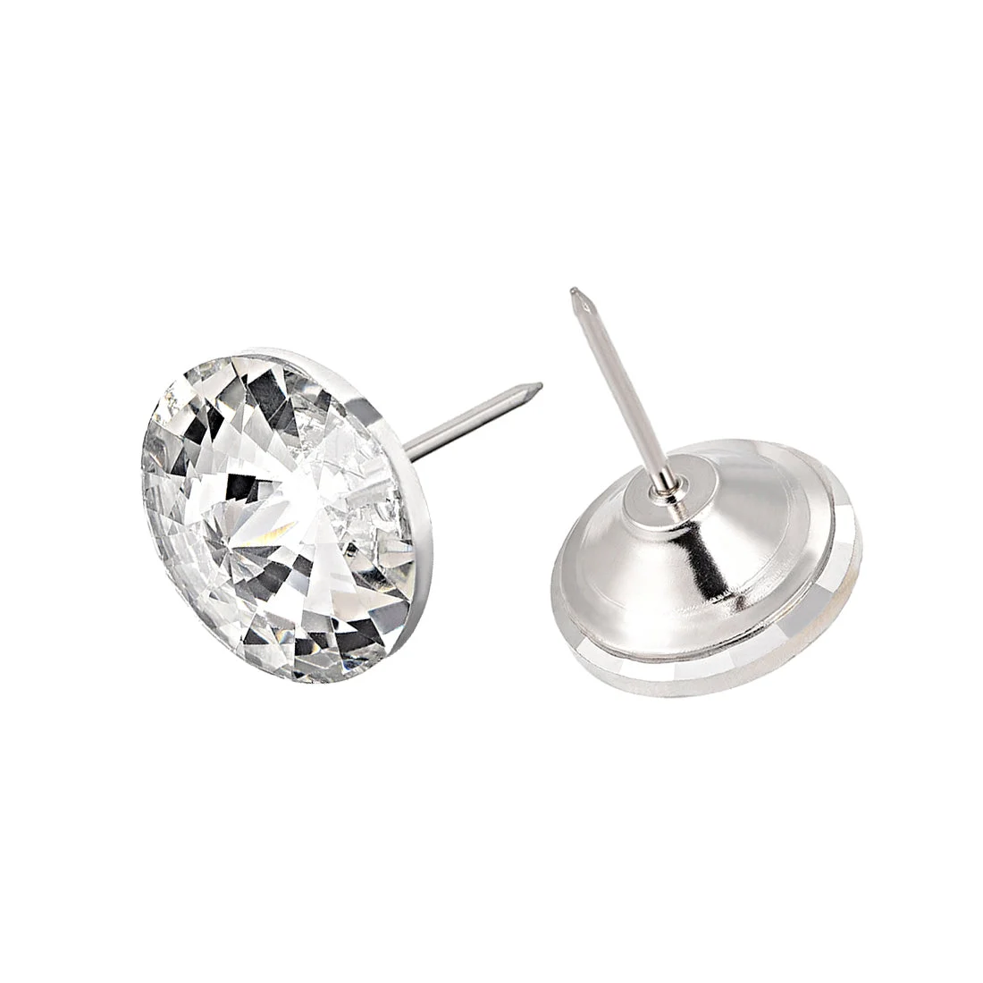Crystal Upholstery Nails Furniture Tacks 16mm Dia Head 15mm Length Shank, 20 Pcs