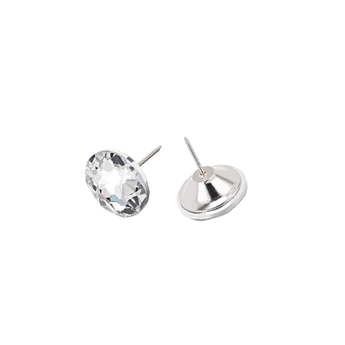 Crystal Upholstery Nails Tacks, 20mm Dia Head 32mm Length Shank for Furniture Sofa Headboards, 50 Pcs