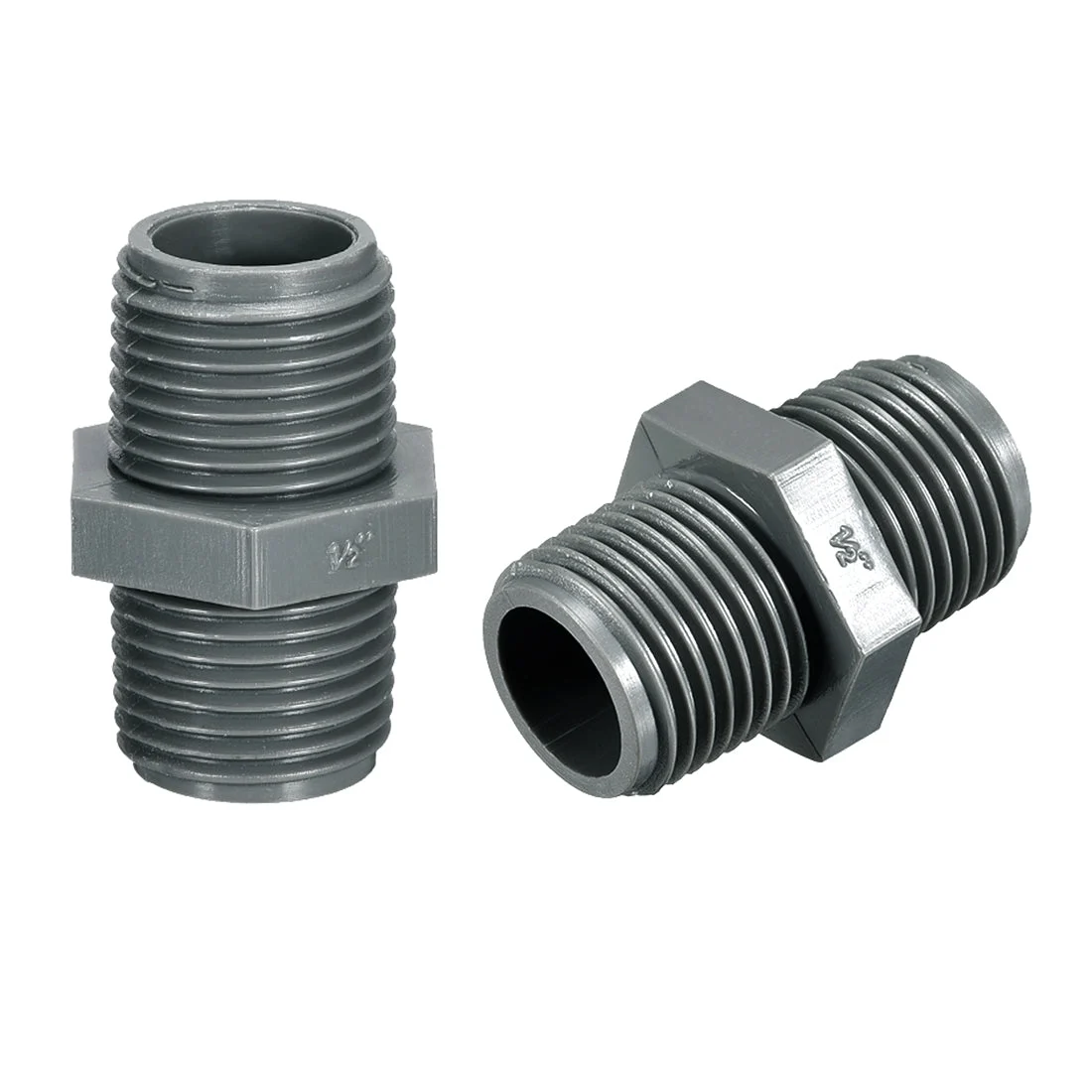 Pipe Fittings Connector G1/2xG1/2 Male Thread Adapter Plastic Hex Connector 15pcs