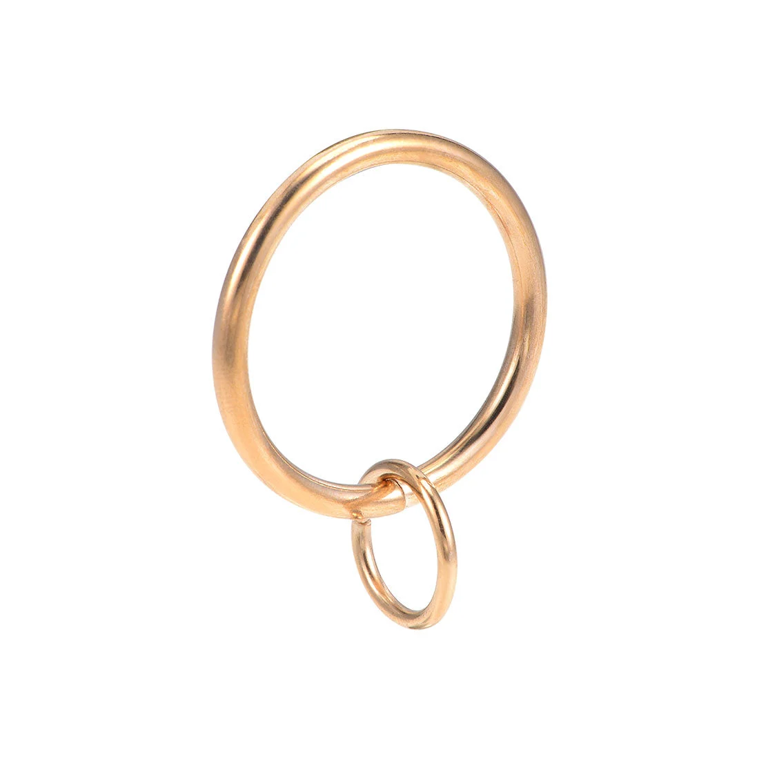 Curtain Rings Metal 32mm Inner Dia Drapery Ring Light Gold Tone 28 Pcs