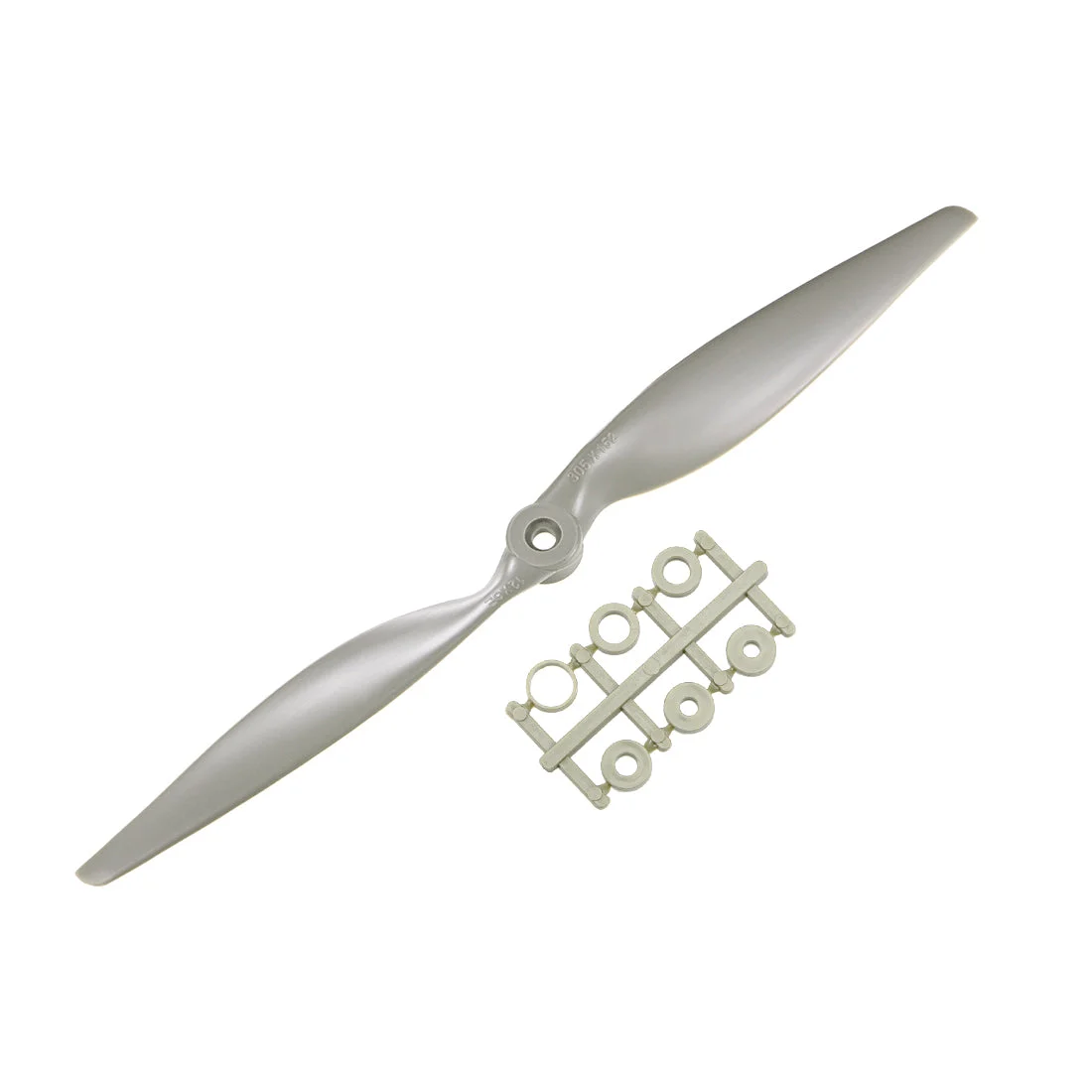 RC Propellers CW 12x6 Inch 2-Vane for Airplane Nylon Gray with Adapter Rings