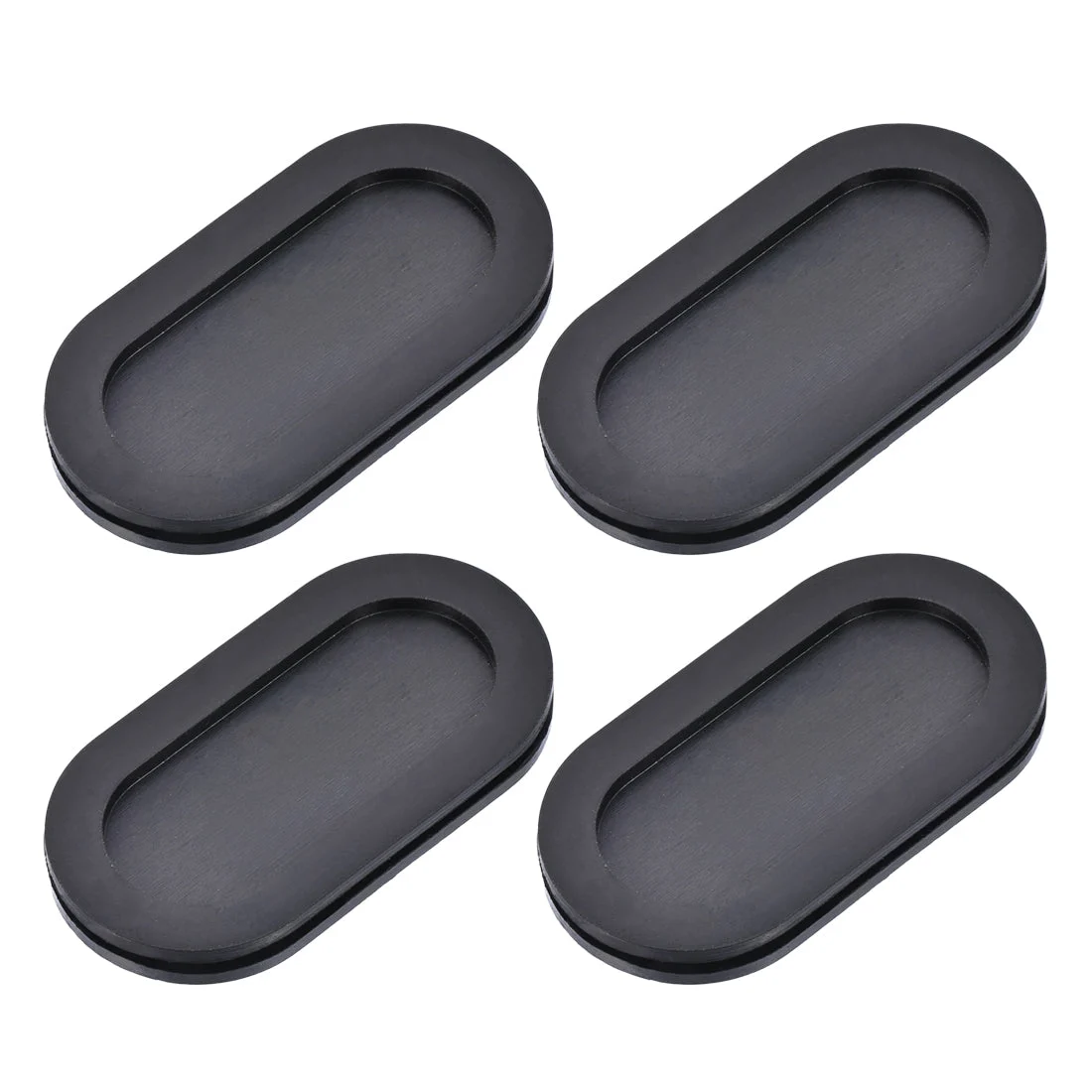 Wire Protector Oil Resistant Armature Oval Rubber Grommets 25x55mm Mounting Dia 4Pcs