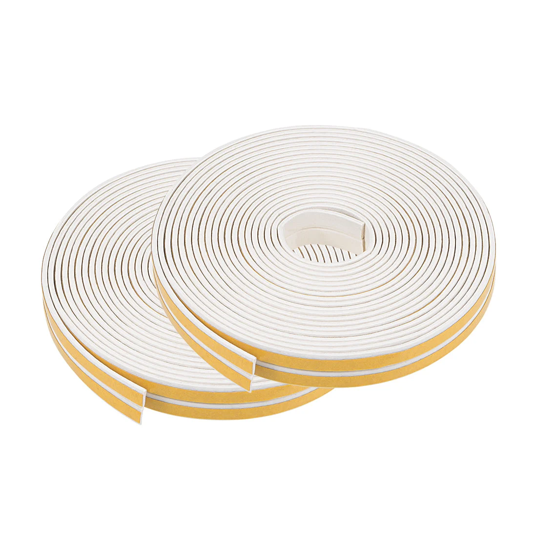 Foam Tape Adhesive Weather Stripping 9mm Wide 2mm Thick, 5 Meters White, 2Pcs