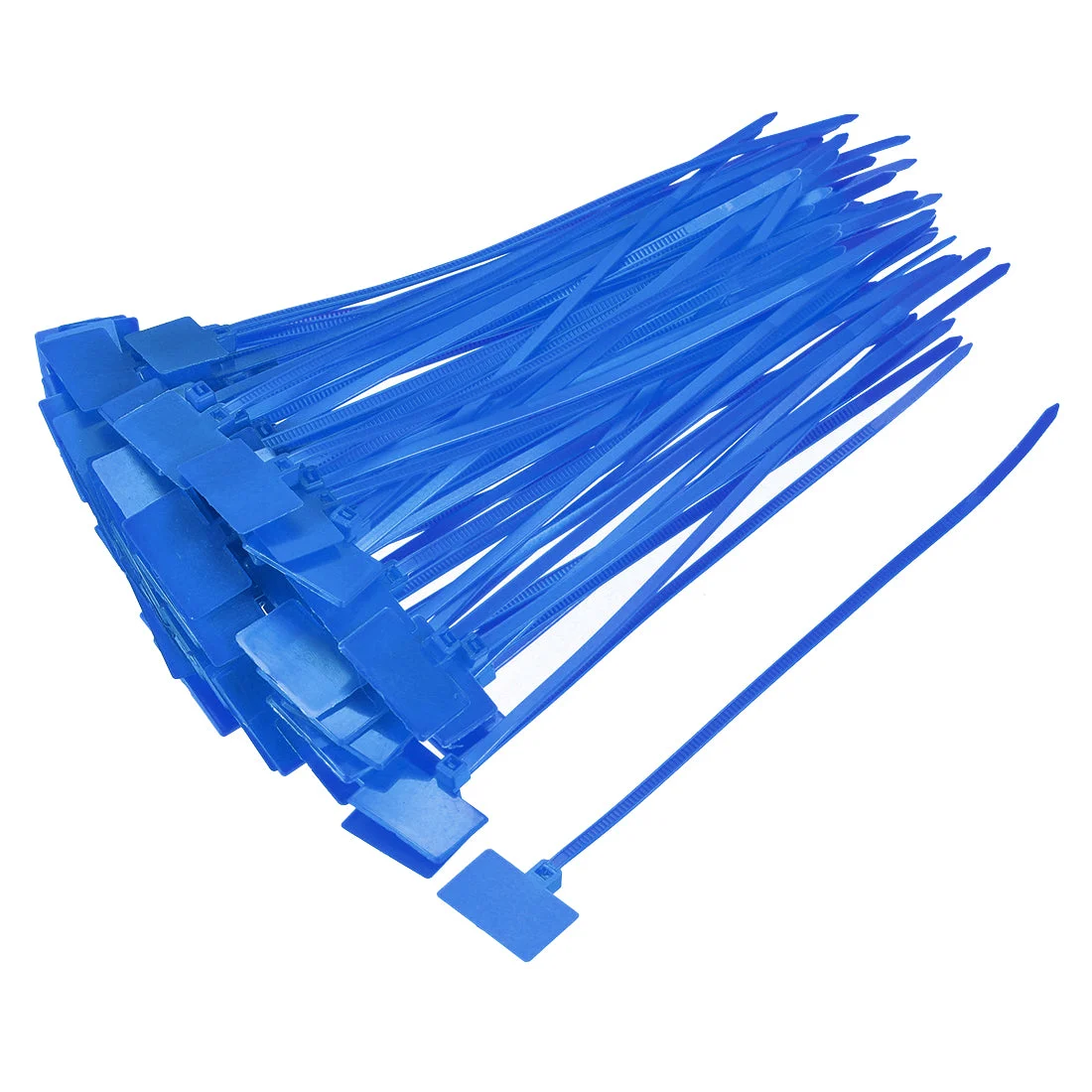 Cable Zip Ties 6 Inch Label Tag Mark Self-Locking Nylon Wire Strap Blue 50pcs