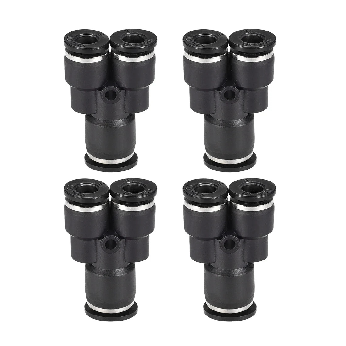 Plastic Connect Y Splitter Push To Tube Fittings 8mm X 6mm OD Push Lock 4pcs