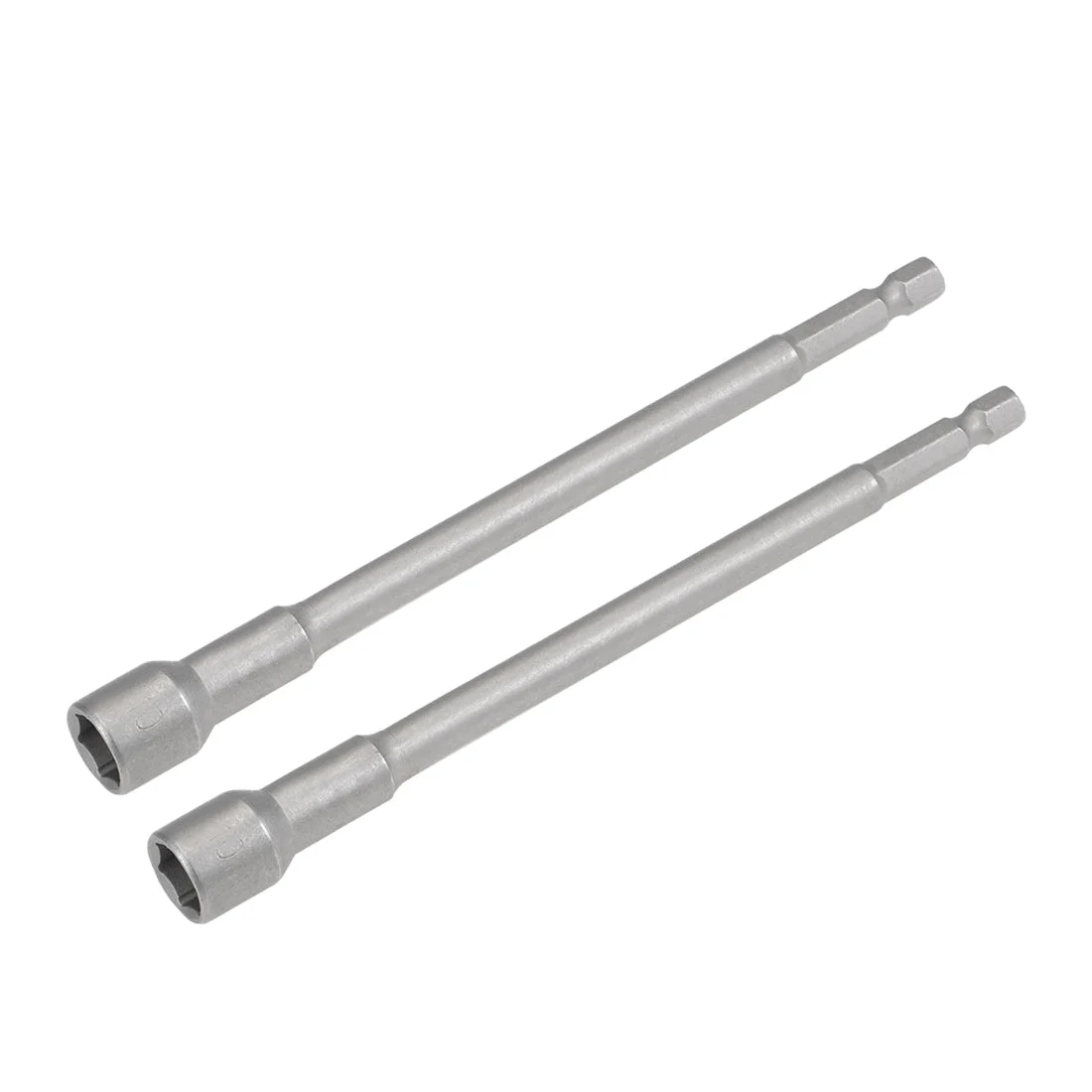 2 Pcs 1/4" Quick-Change Hex Shank 10mm Magnetic Nut Driver, 150mm Long, Metric