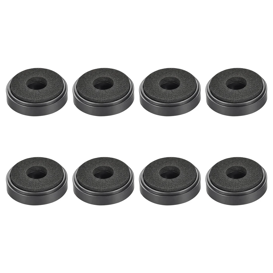 Uxcell 8 Pcs D30xH8mm Plastic Feet Anti-Vibration Base Pad Stand for Speaker Guitar Amplifier HiFi Black