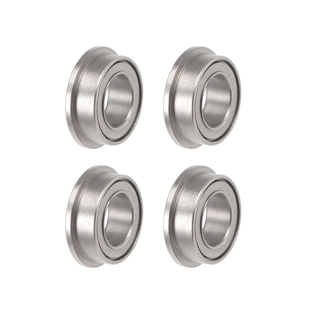 MF74ZZ Flange Ball Bearing 4x7x2.5mm Shielded Chrome Bearings 4pcs