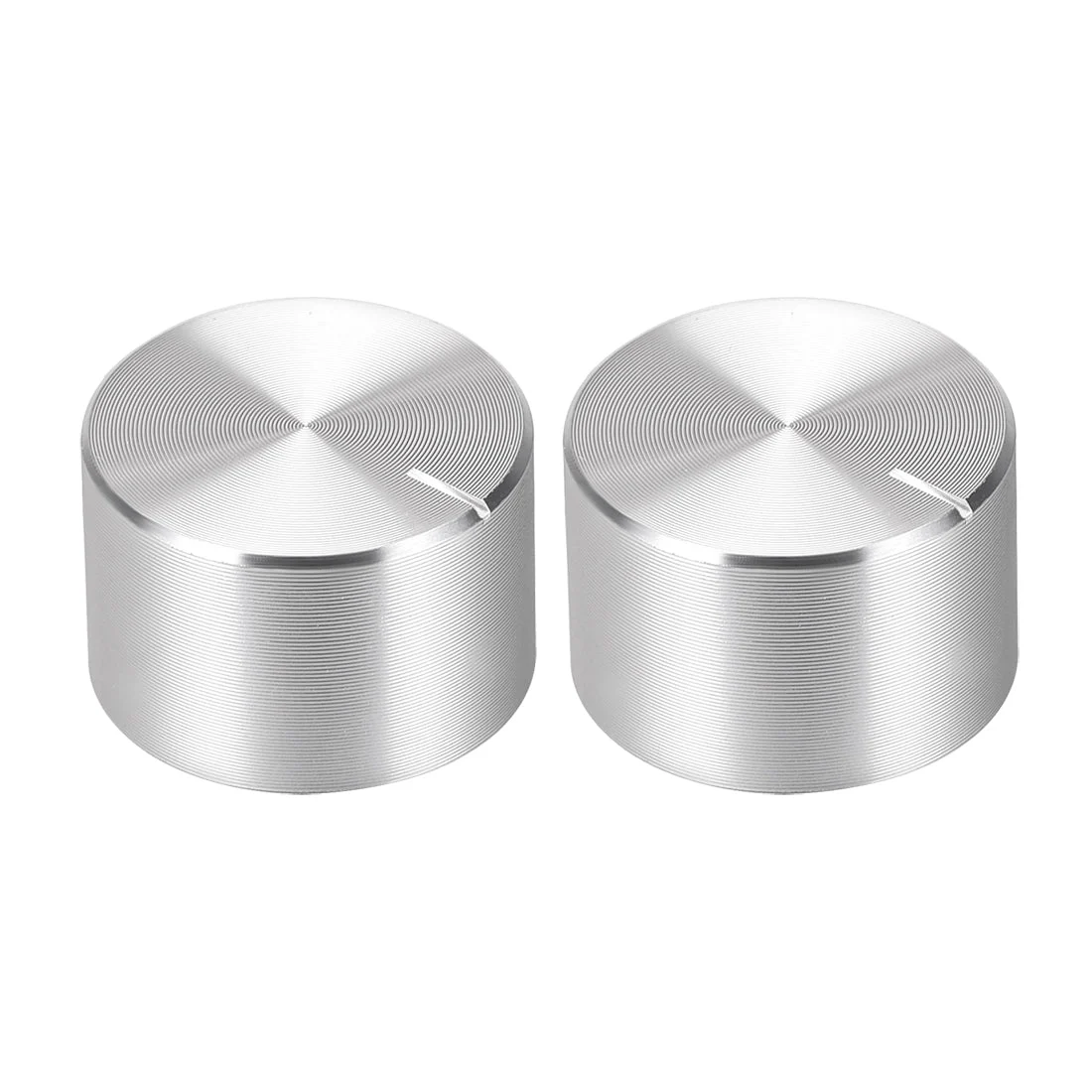 2pcs Potentiometer Knob Silver Tone Smooth Surface 20mmx13mm Volume Control Knob