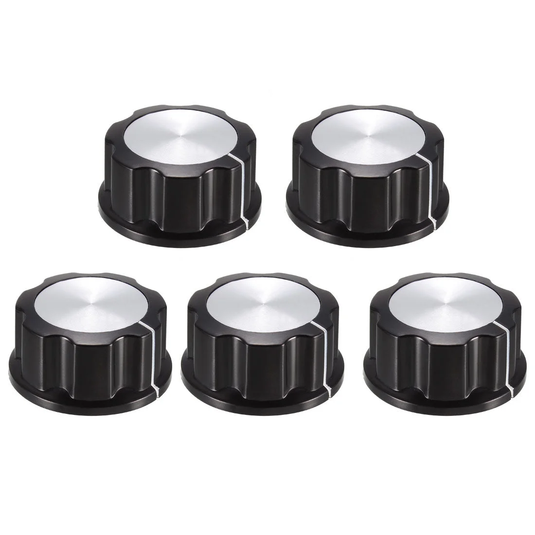 5Pcs Speaker Control Knob Power Amplifier Knob 33mm Dia. Rotary Knobs for 6mm Dia. Shaft Potentiometer