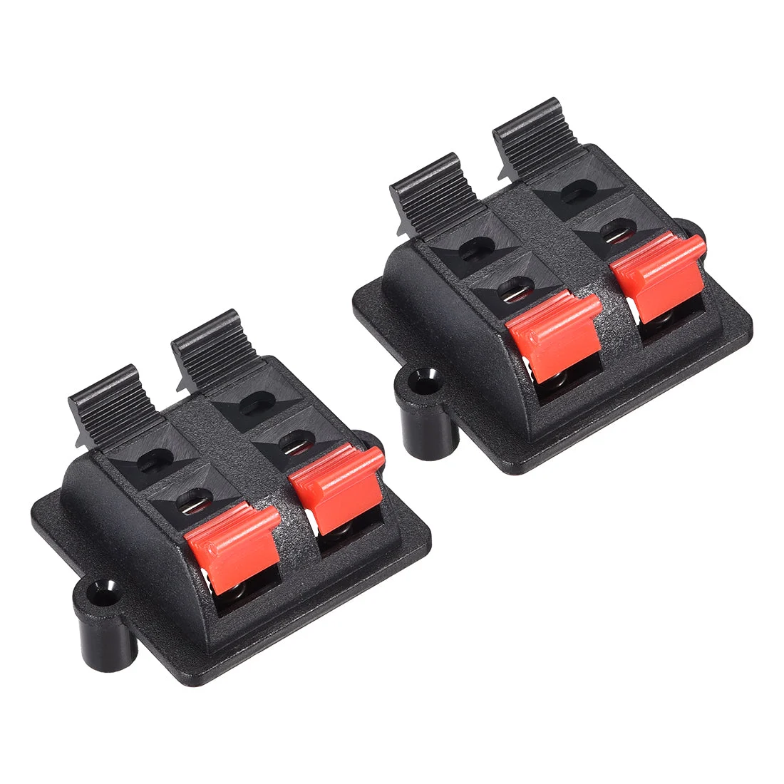 4 Way Speaker Terminal Clip Push Release Audio Cable Terminal Strip WP4-03 2Pcs