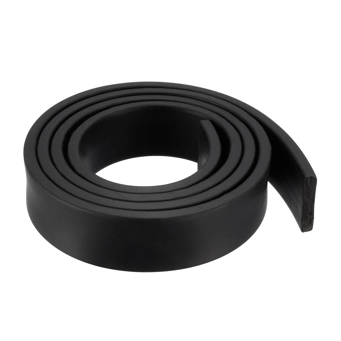 Solid Rectangle Rubber Seal Strip 25mm Wide 5mm Thick, 1 Meter Long Black