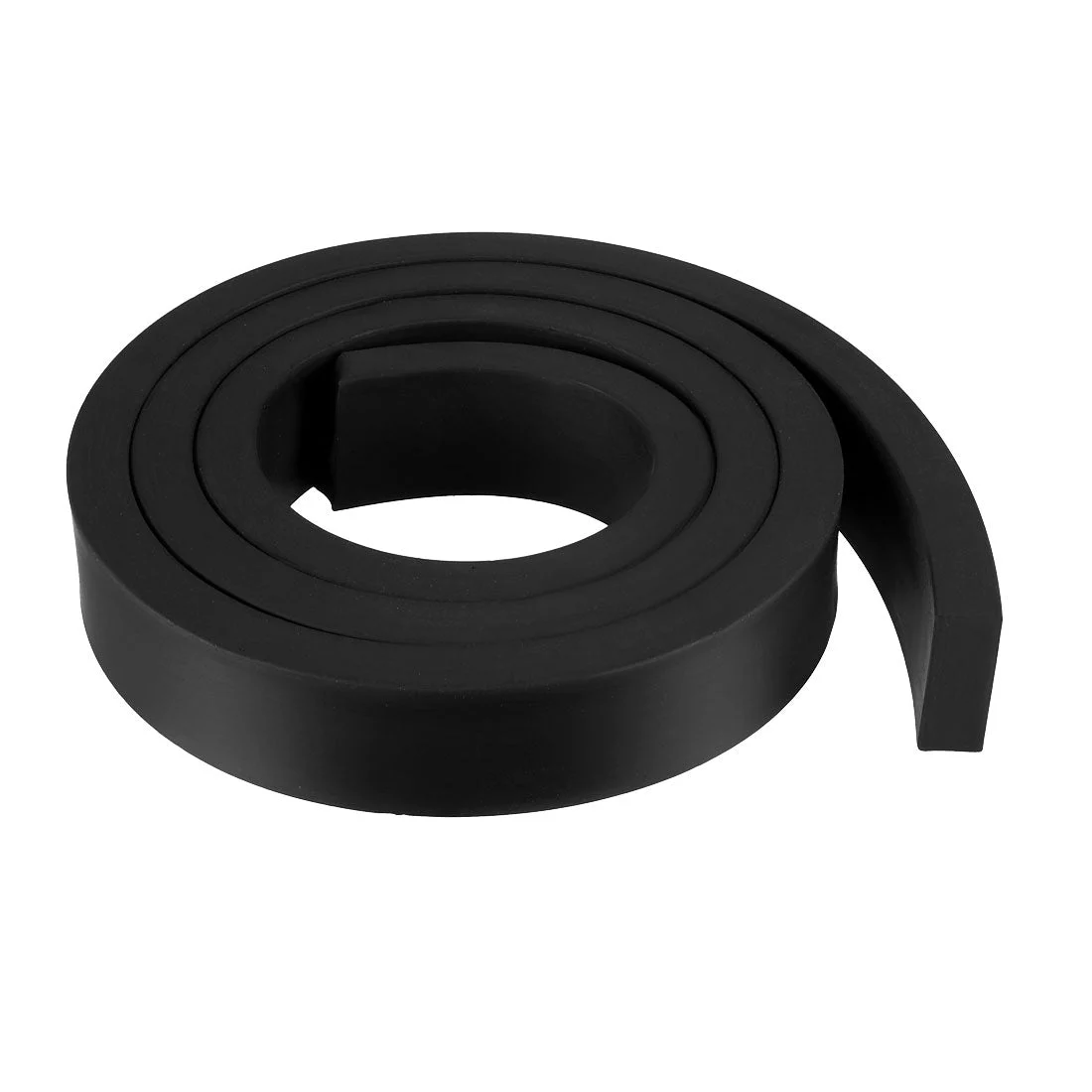 Solid Rectangle Rubber Seal Strip 25mm Wide 10mm Thick, 1 Meter Long Black