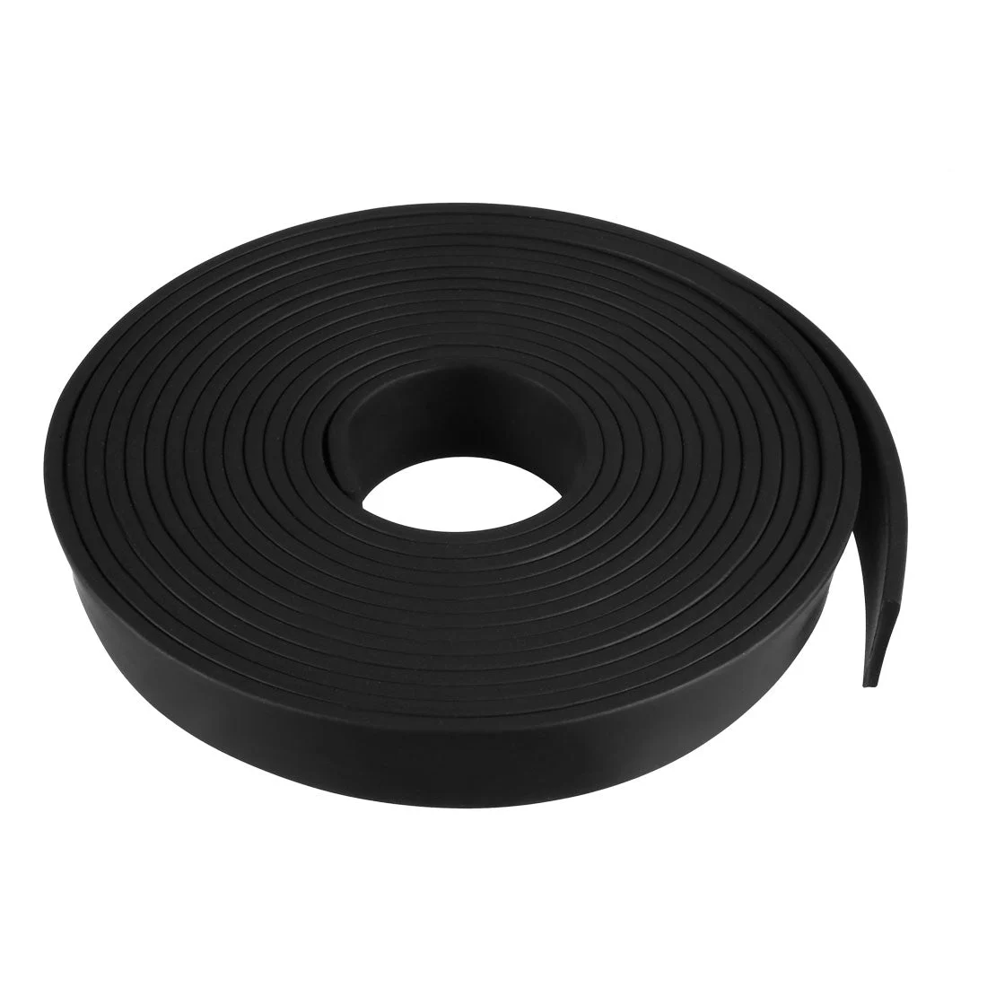 Solid Rectangle Rubber Seal Strip 15mm Wide 2mm Thick 3 Meters Long Black