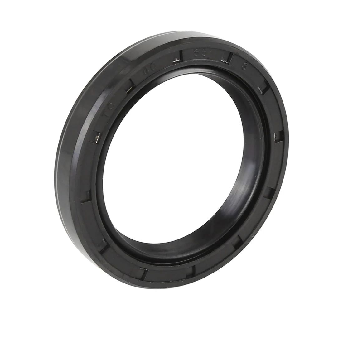 40mm x 55mm x 8mm Black Rubber Cover Double Lip TC Oil Shaft Seal