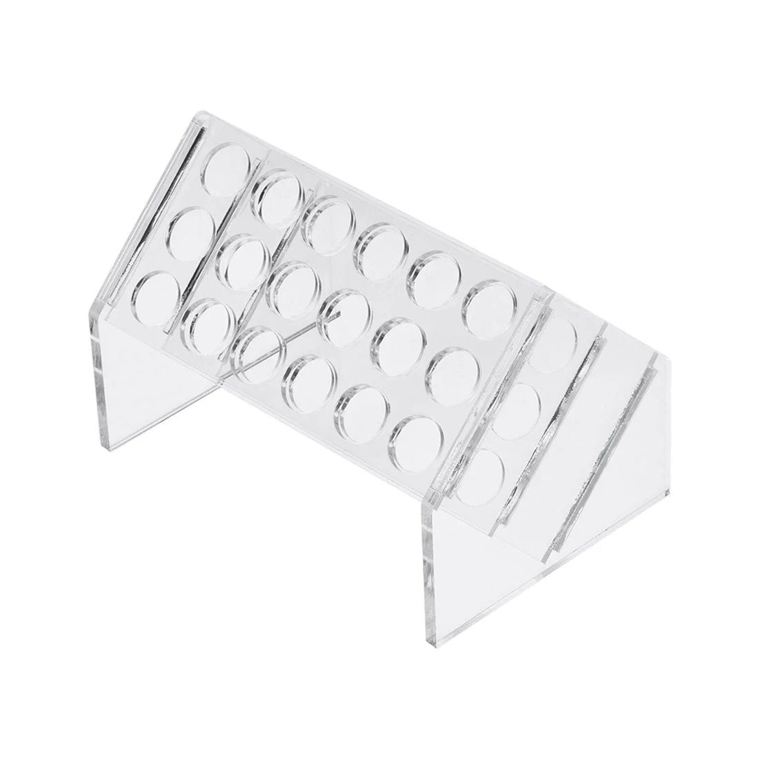 Slant Rack Acrylic Test Tube Holder 18 Wells for 10ml/15ml Centrifuge Tubes