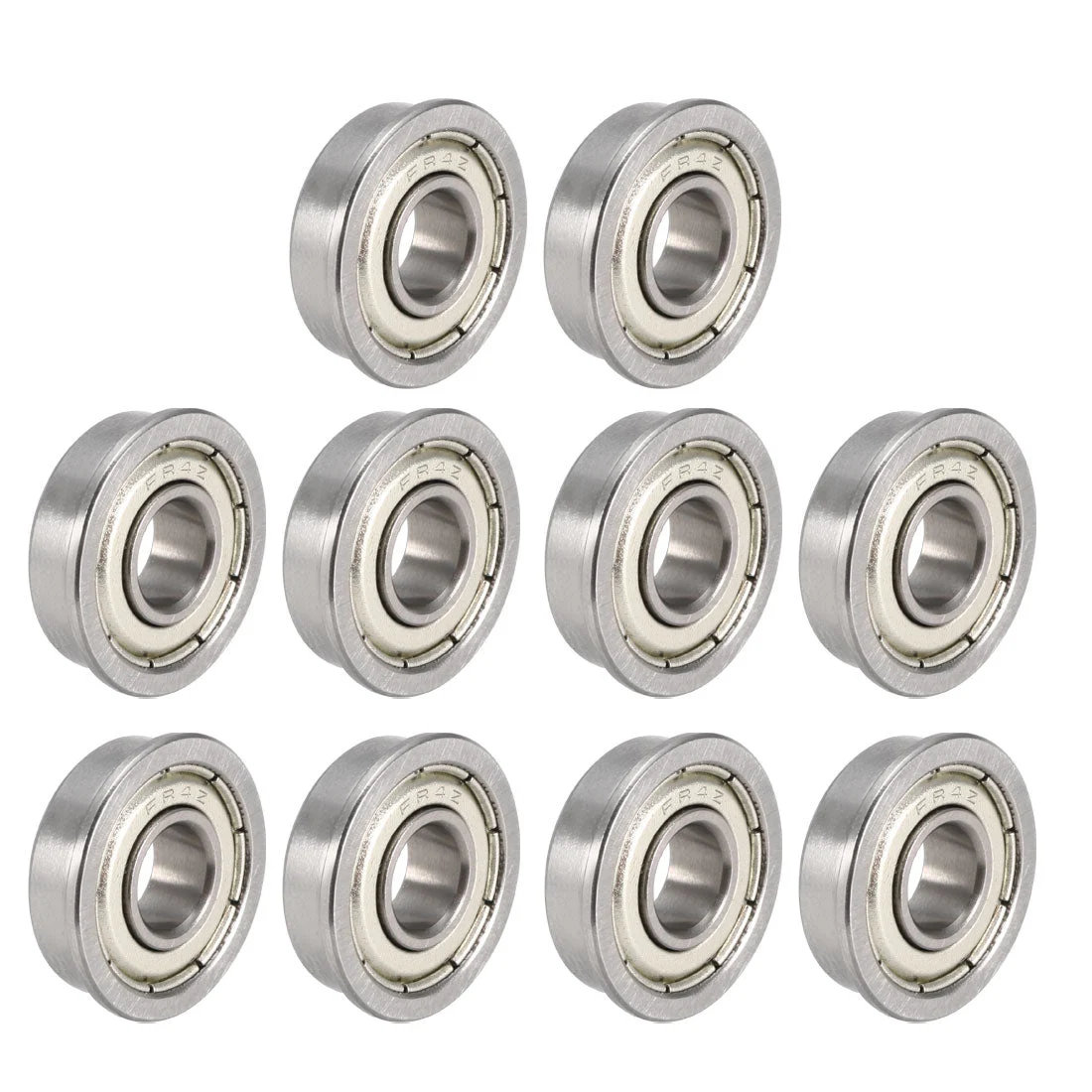 10pcs FR4ZZ Flange Ball Bearing Double Shielded Chrome Bearing 1/4"x5/8"x0.196"