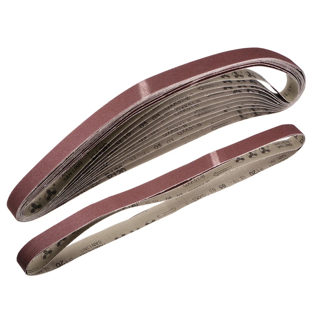 1-inch x 42-inch(25mm x 1065mm) Sanding Belt 120 Grit Aluminum Oxide 12pcs