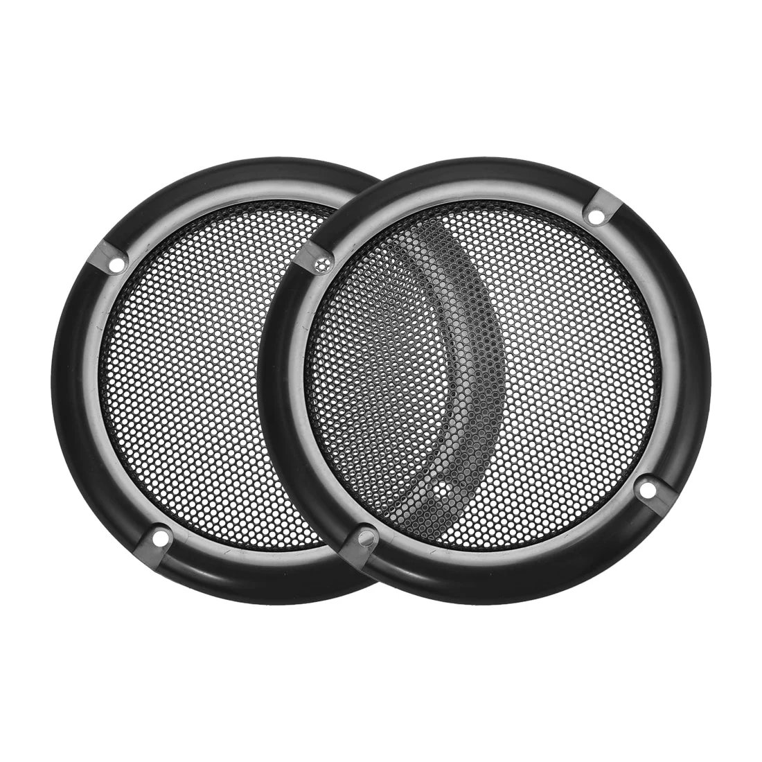 Speaker Grill Cover 4 Inch 124mm Mesh Decorative Circle Subwoofer Guard Protector Black 2pcs