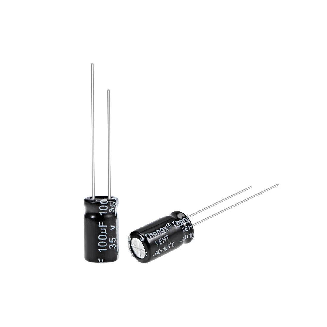 Uxcell 100uF 35V Capacitor, Aluminum Electrolytic Capacitors 105C High Temp 100pcs
