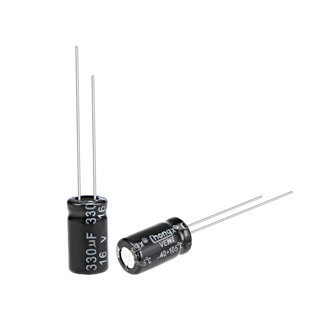 Uxcell 330uF 16V Capacitor, Aluminum Electrolytic Capacitors 105C High Temp 100pcs