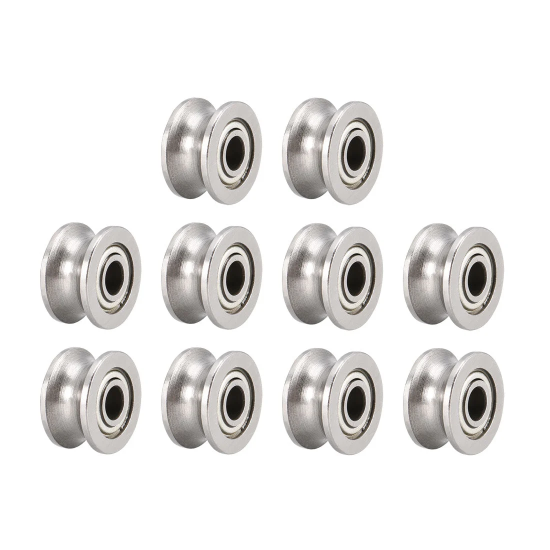 U624ZZ Deep Groove Guide Pulley Rail Ball Bearings 4mmx13mmx7mm Double Metal Shielded Carbon Steel Bearings 10pcs