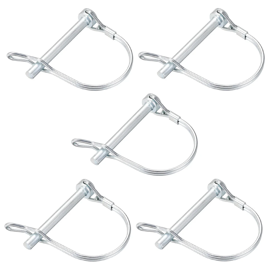Shaft Locking Pin w Ear 6mmx55mm Coupler Pin for Farm Trailers Lawn Arch 5Pcs
