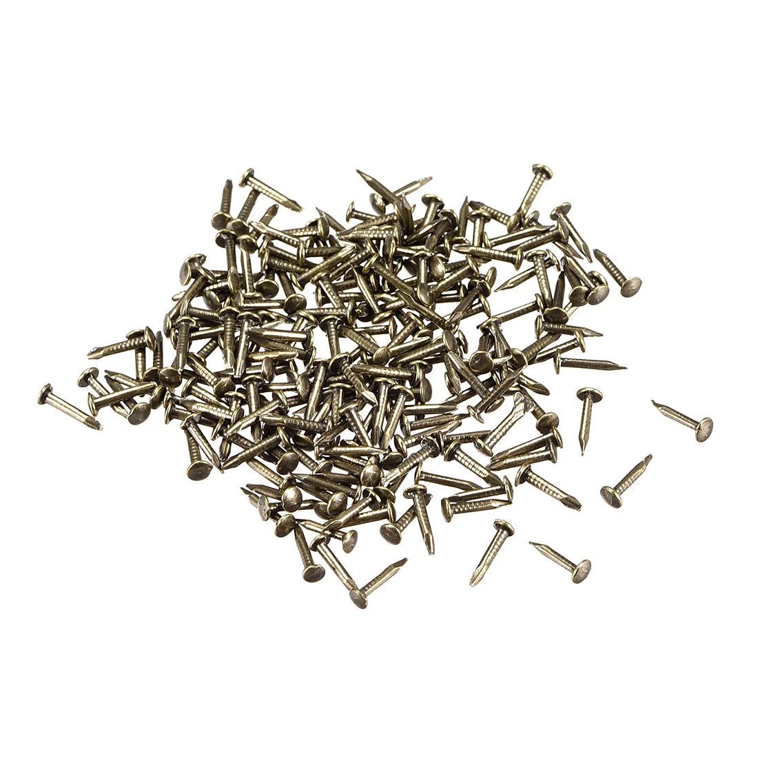 500pcs Tiny Nails 1.2x8mm for DIY Decorative Household Accessories Bronze Tone