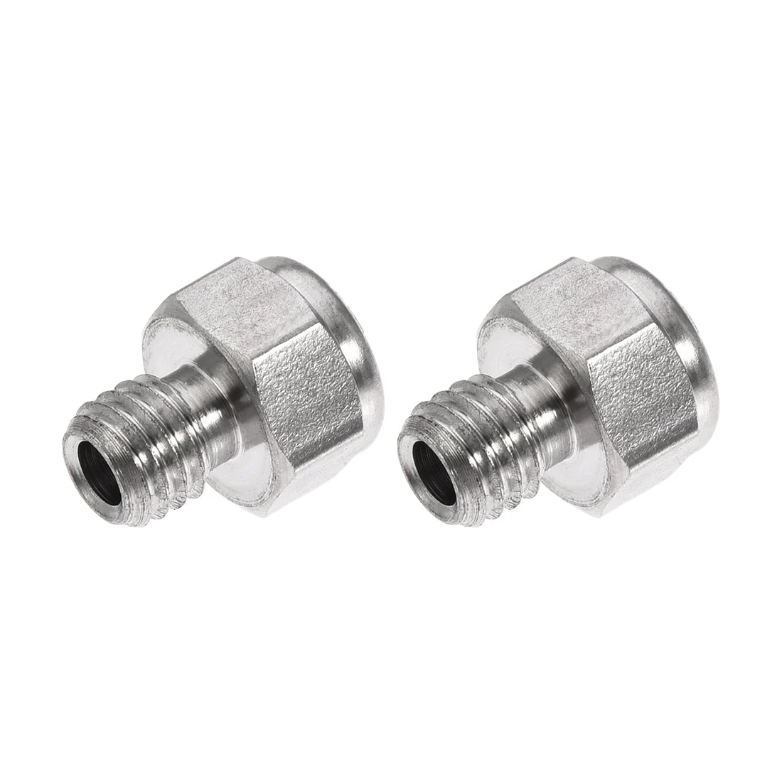 Uxcell Exhaust Muffler M5 Male Thread Strainer Stainless Steel Breather Pneumatic Air Flat Muffler 2pcs