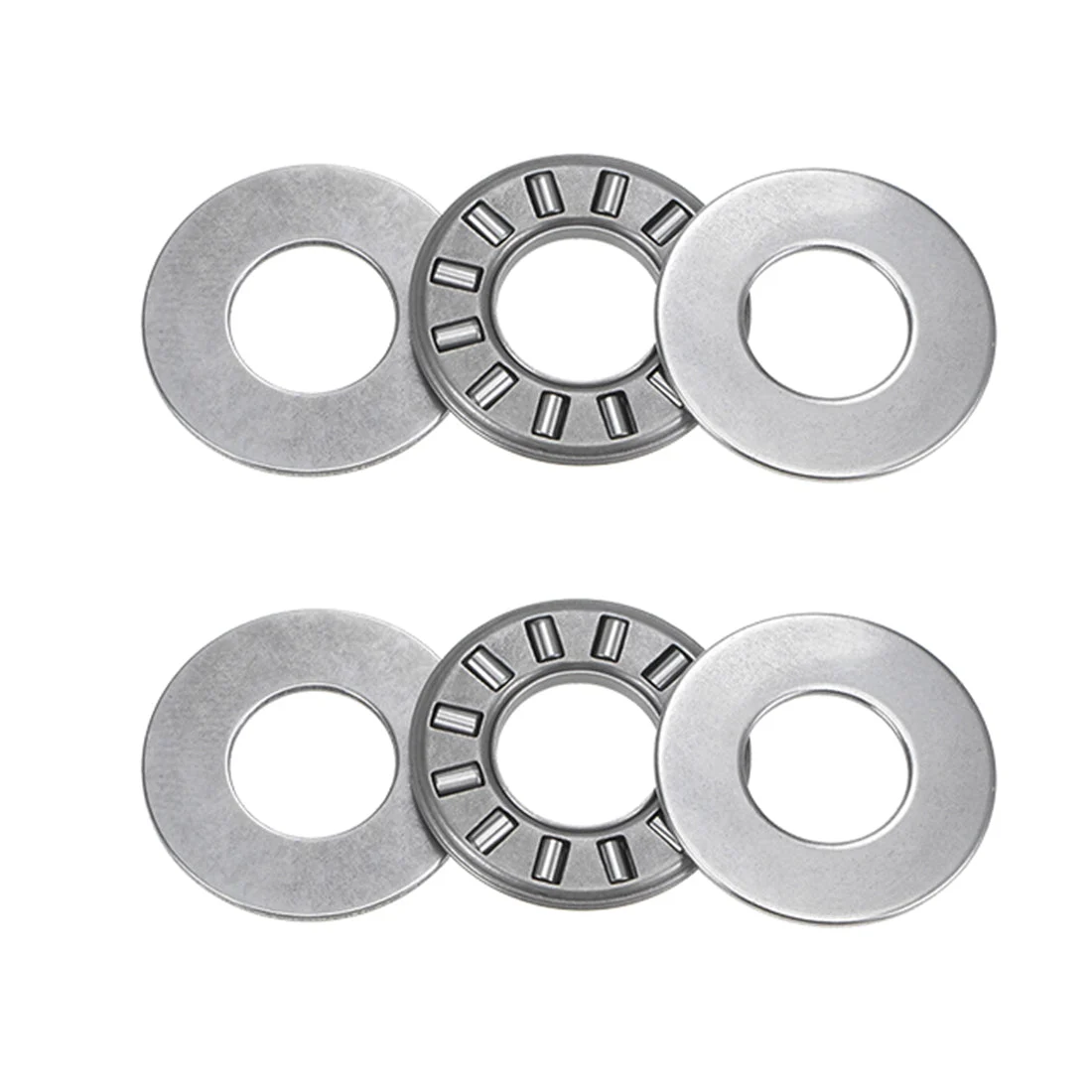 2pcs NTA613 Thrust Needle Roller Bearings 3/8x13/16x5/64" with TRA613 Washers