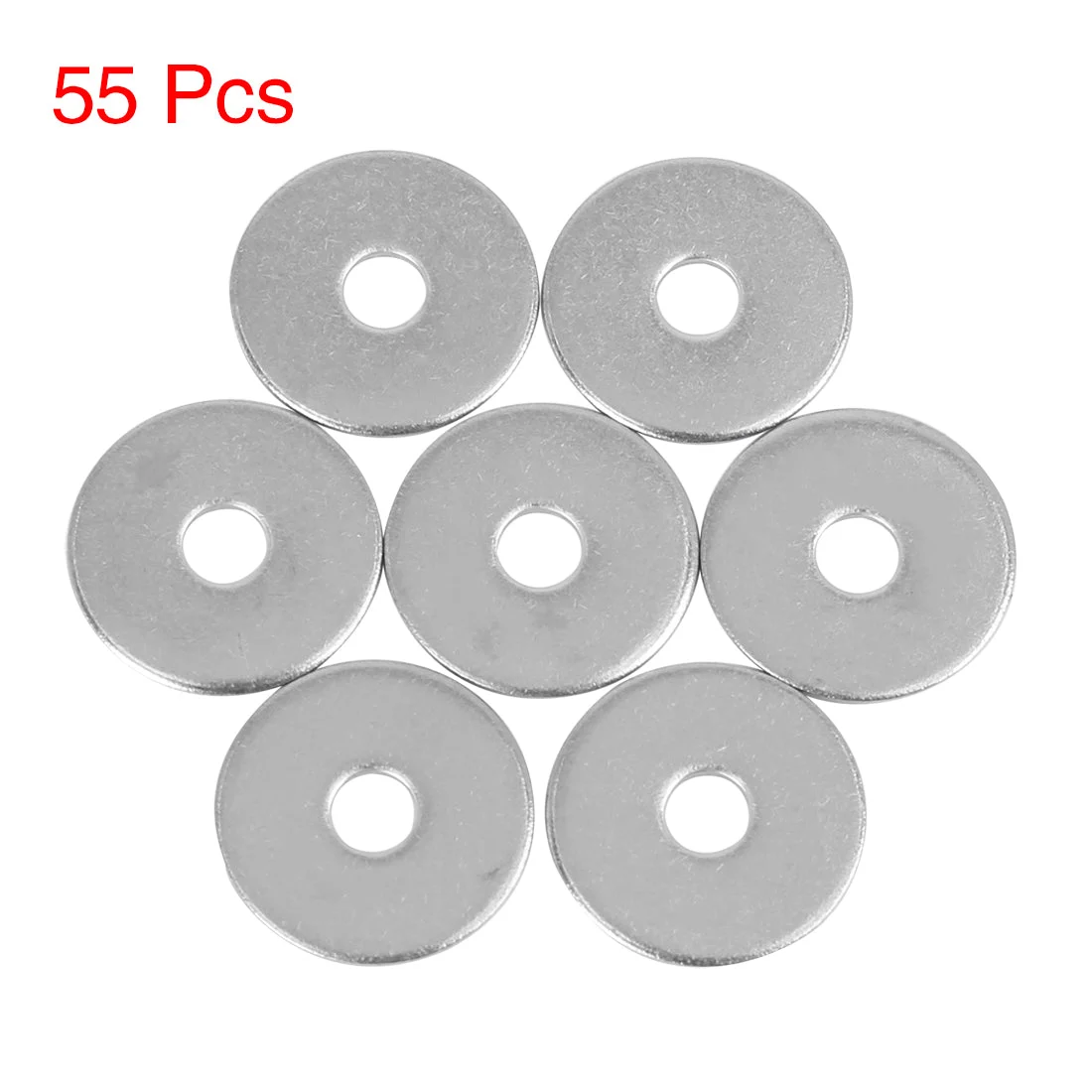 55pcs M6 x 25mm x1.5mm Stainless Steel Car Fastener Sealing Flat Washer Gaskets