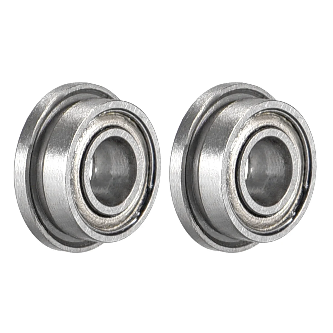 F682XZZ Flange Ball Bearing 2.5x6x2.6mm Shielded Chrome Steel Bearings 2pcs