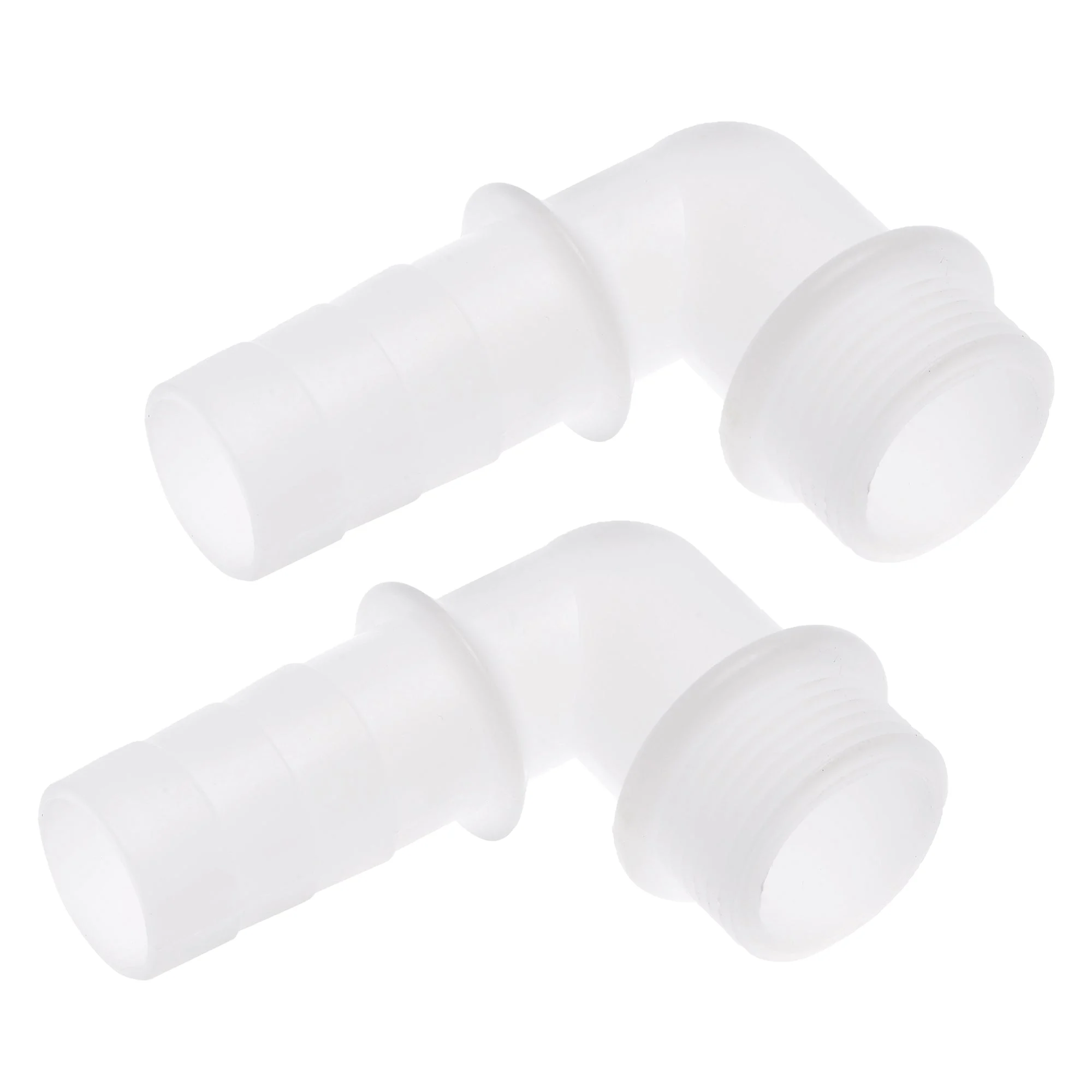 PVC Tube Fitting 90 Degree Elbow Adapter 25mm Barbed x G1 Male White for Aquariums, Water Tanks, Tubs, Pools 2Pcs