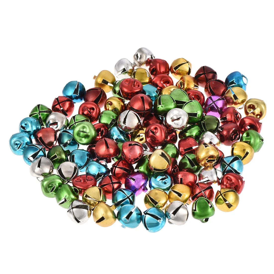 Uxcell Jingle Bells, 8mm/0.31-Inch 150pcs, Craft Bells Bulk DIY Bells, Multicolor