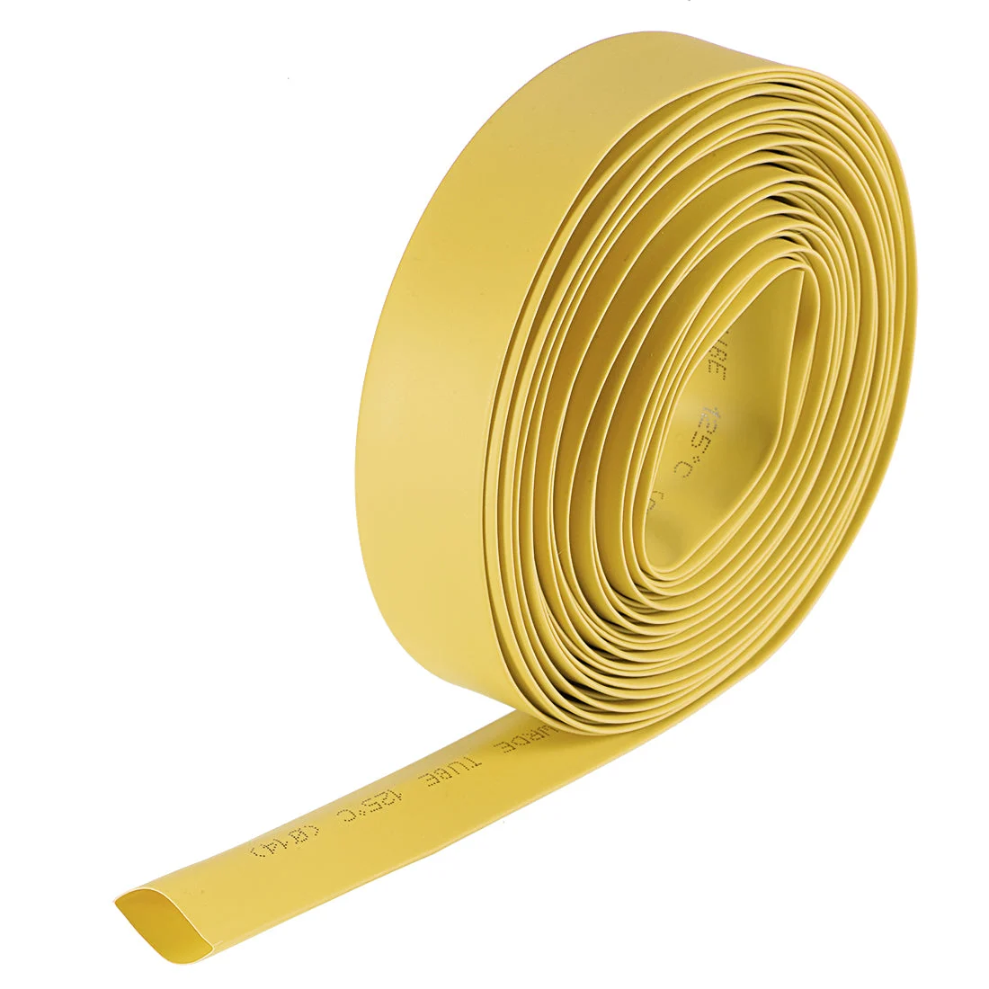 Heat Shrink Tubing, 14mm Dia 23mm Flat Width 2:1 rate Shrinkable Tube Cable Sleeve 7m - Yellow