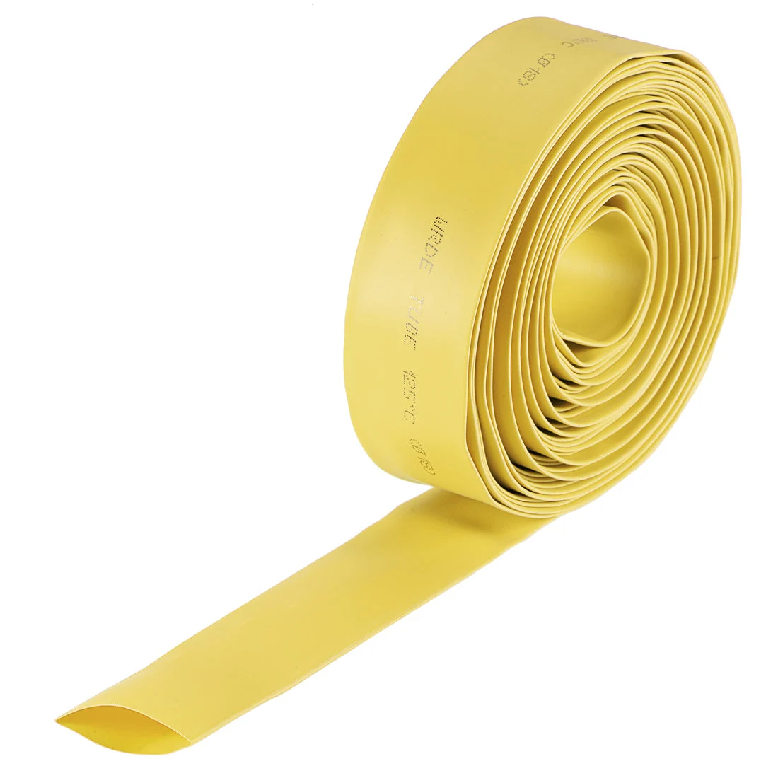Heat Shrink Tubing, 18mm Dia 30mm Flat Width 2:1 rate 7m - Yellow