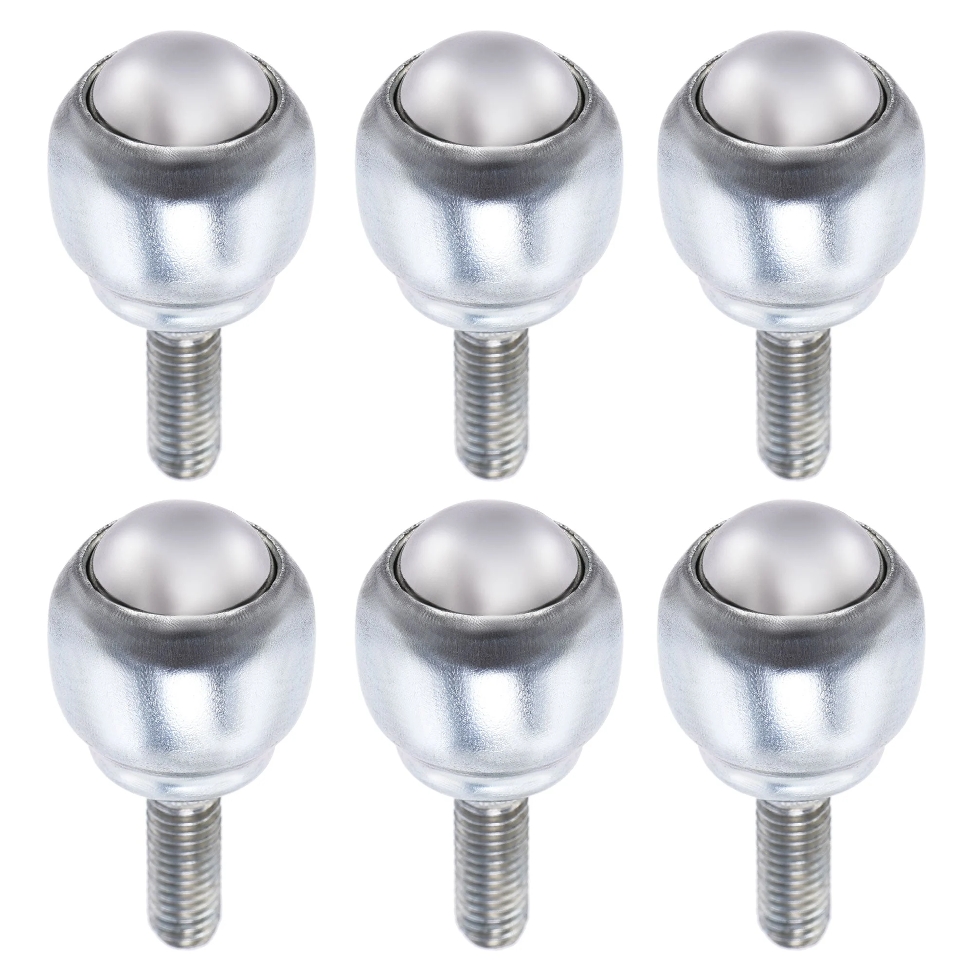 Ball Transfer Bearing Unit 12mm 11Lbs Carbon Steel Bolt-fixing Type for Transmission 6pcs