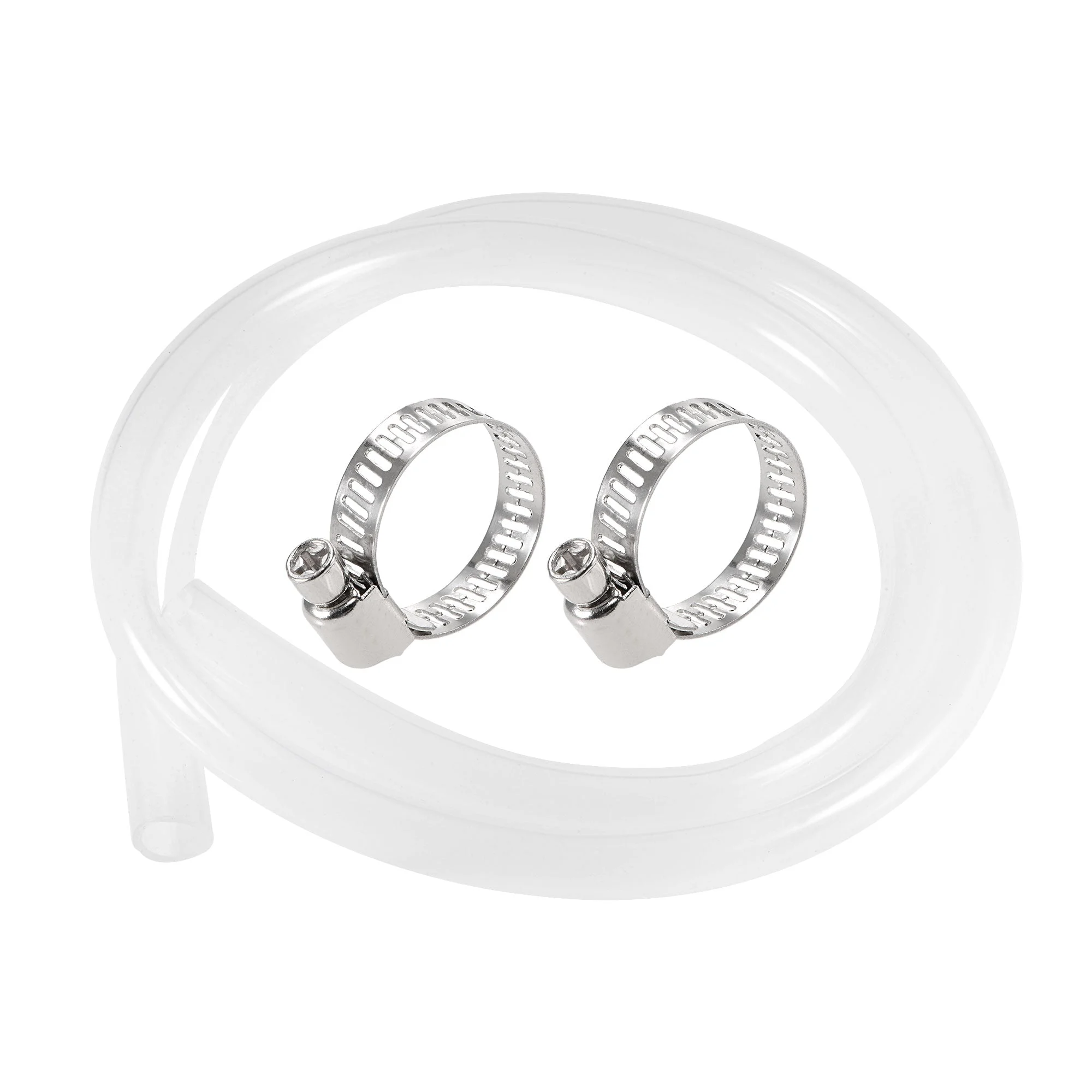 Silicone Tubing 16mm ID 21mm OD 1.5m Air Hose Water Pipe Clear with Clamps