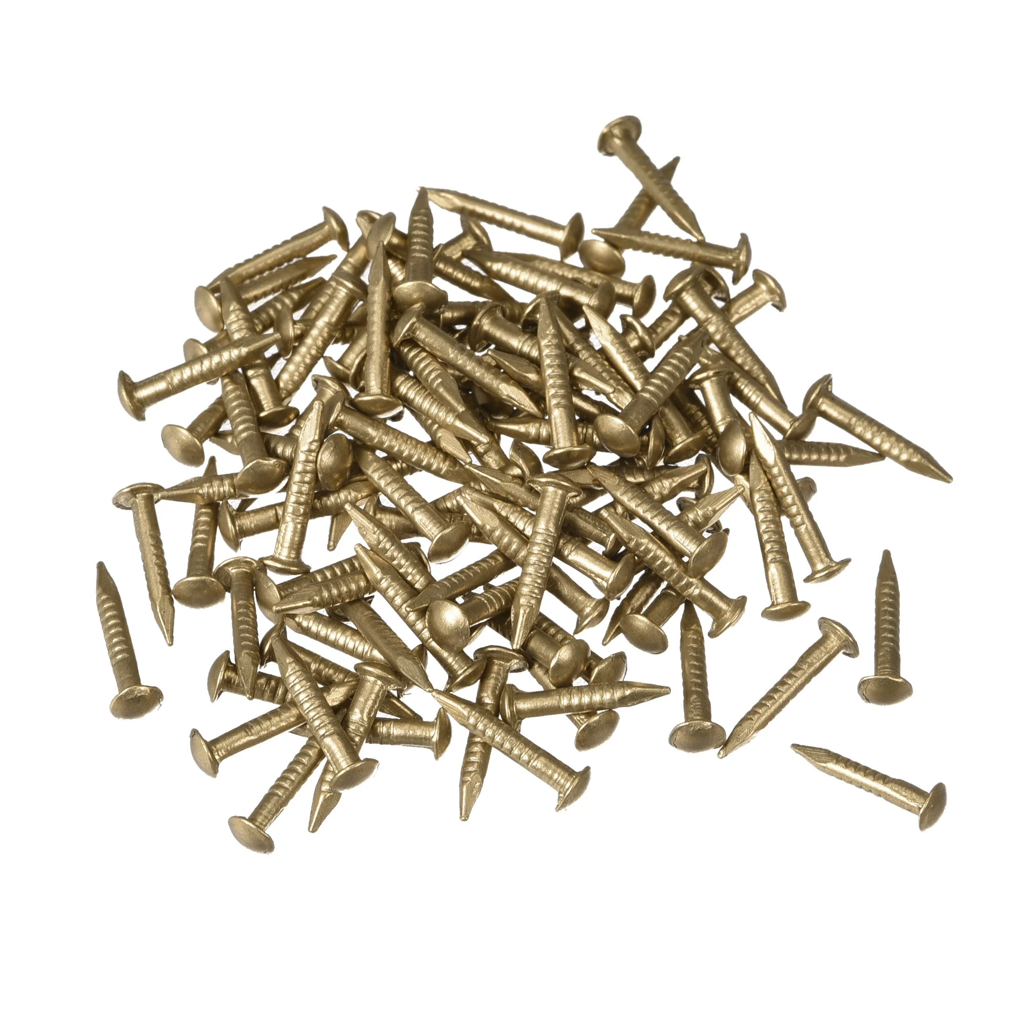 Small Tiny Brass Nails 1.2x8mm for DIY Decorative Pictures Wooden Boxes Household Accessories 80pcs