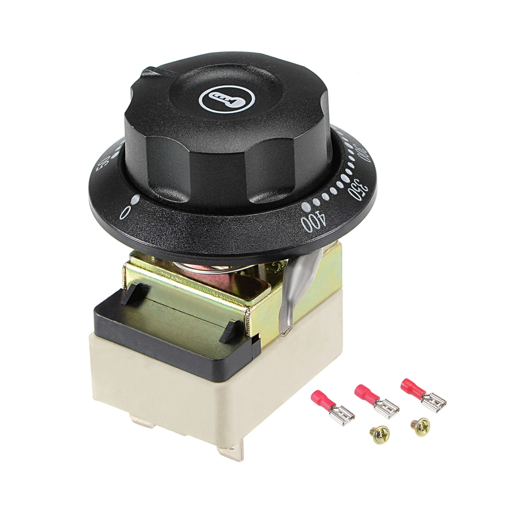 1NO 1NC 250V 16A 50-400C Temperature Control Switch Capillary Thermostat for Oven Refrigerator Heater, 0.7m, with 2 Screws&3 Crimp Terminals