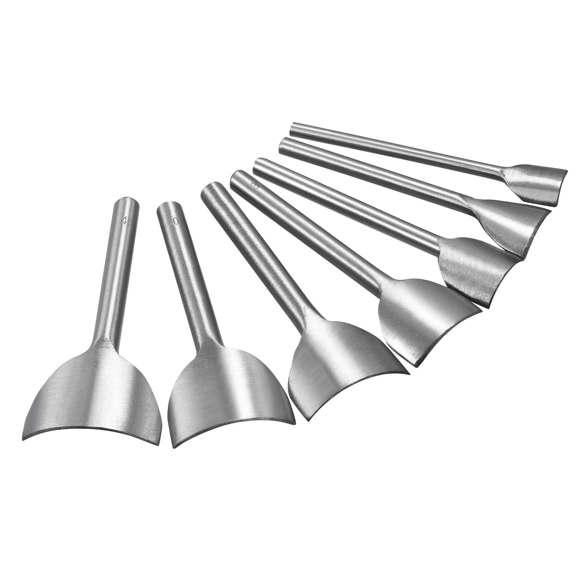 Uxcell Arc-Shaped Leather Cutter Punch Set 15mm-45mm Strap End Punch Tool for DIY Craft, Set of 7