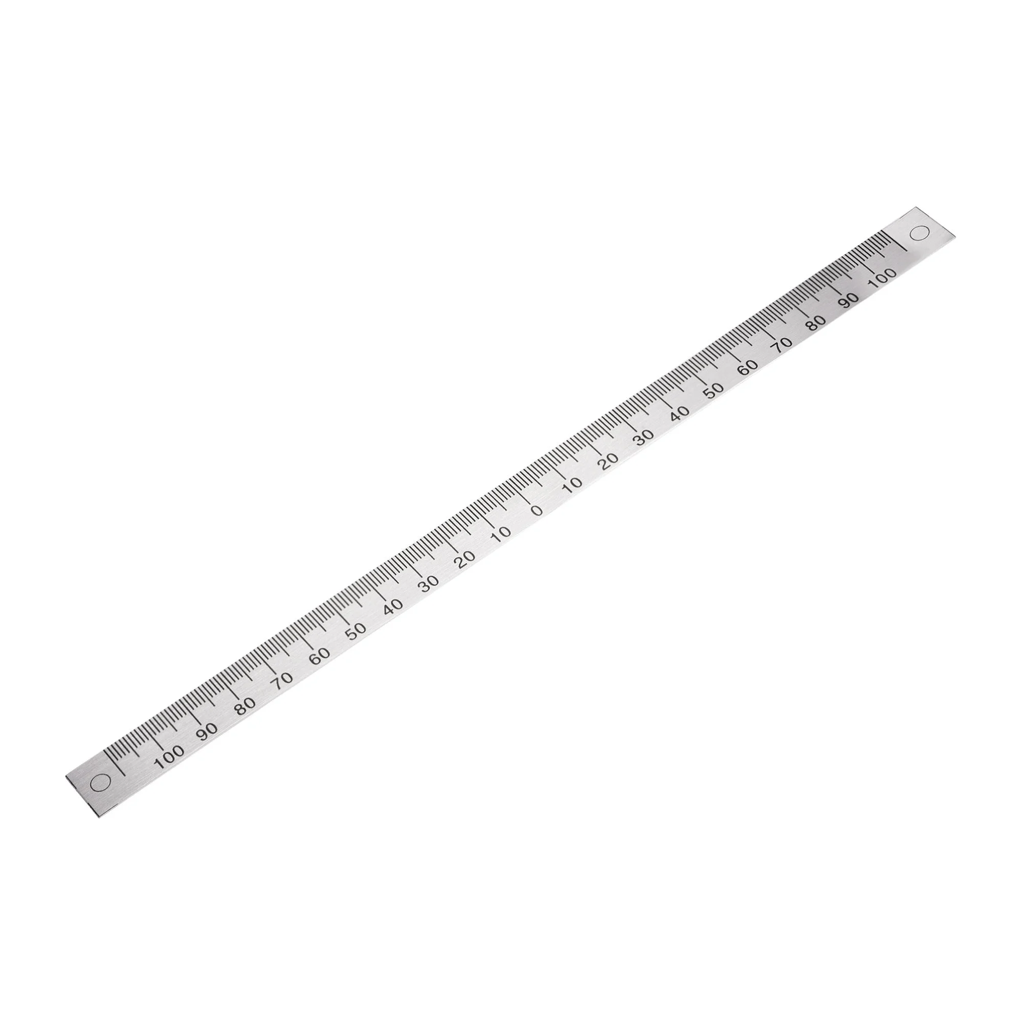 Center Finding Ruler 110mm-0-110mm Table Sticky Adhesive Tape Measure, Aluminum Track Ruler with Holes, (from the middle).