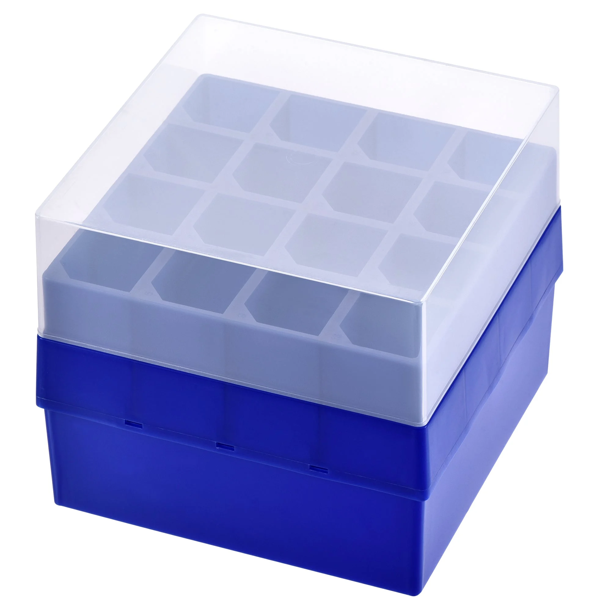 Centrifuge Tube Freezer Storage Box 16-Well PP Holder Dark Blue for 50ml Tubes