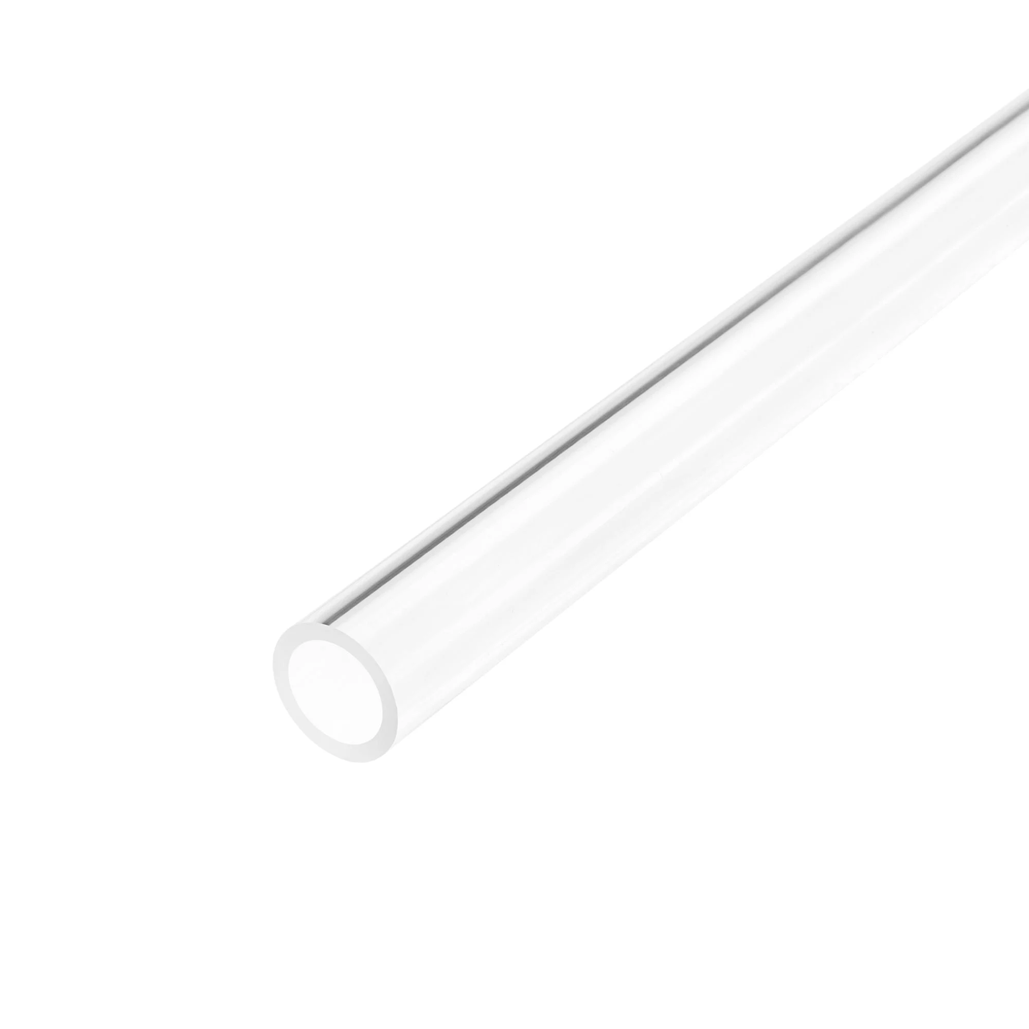 Clear Rigid Acrylic Pipe 10mm ID x 14mm OD x 0.5m, 1.8mm Wall Round Tube