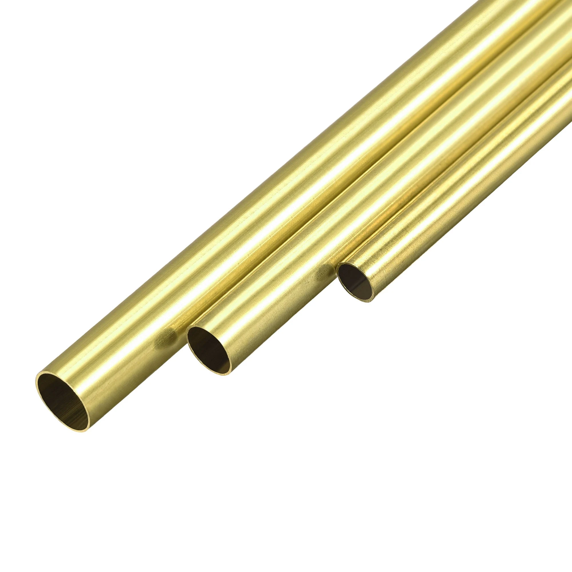 Brass Tube, 4mm 5mm 6mm OD x 0.2mm Wall Thickness 300mm Length Seamless Round Pipe Tubing, Pack of 3