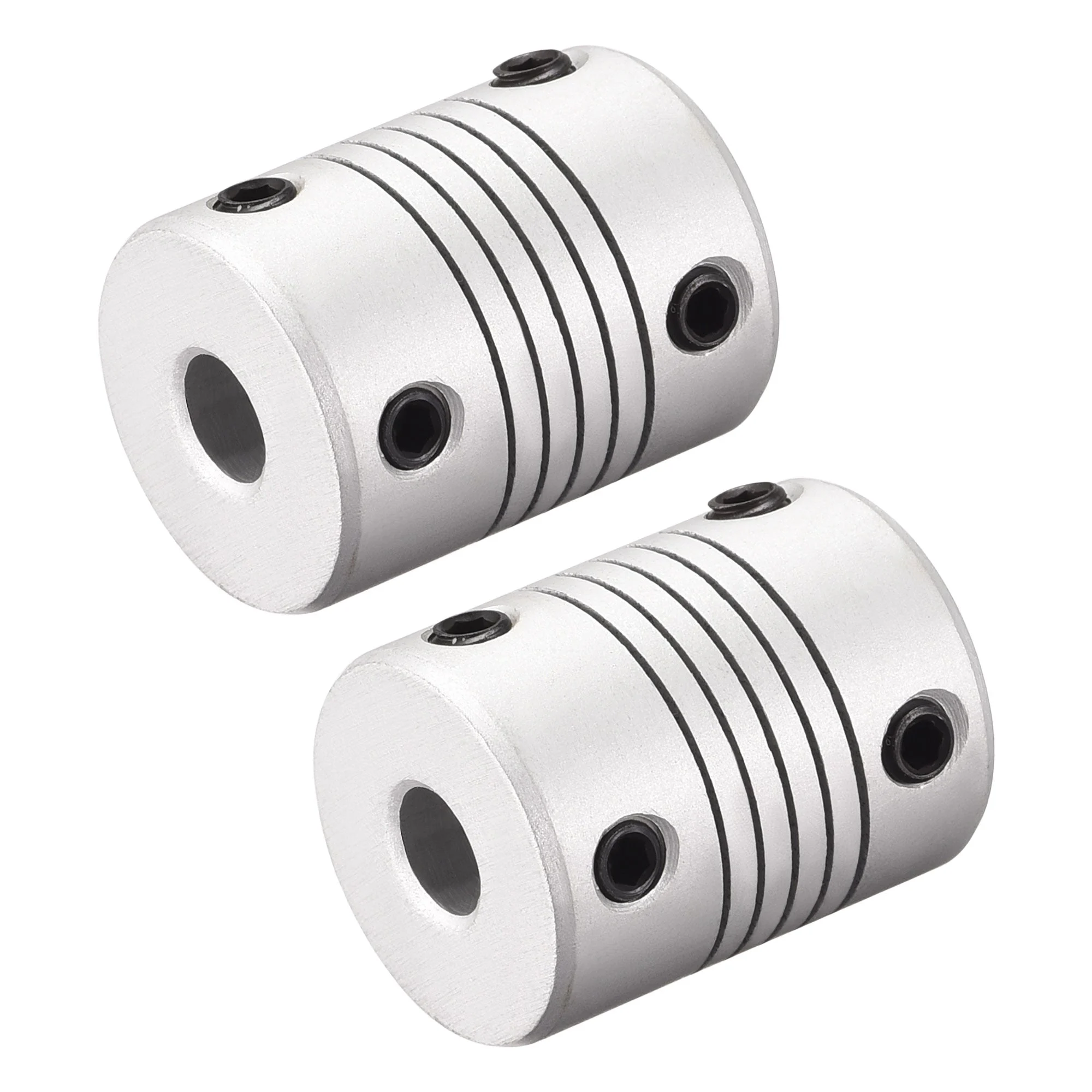 6.35mm to 10mm Aluminum Alloy Shaft Coupling Flexible Coupler L25xD19 2pcs